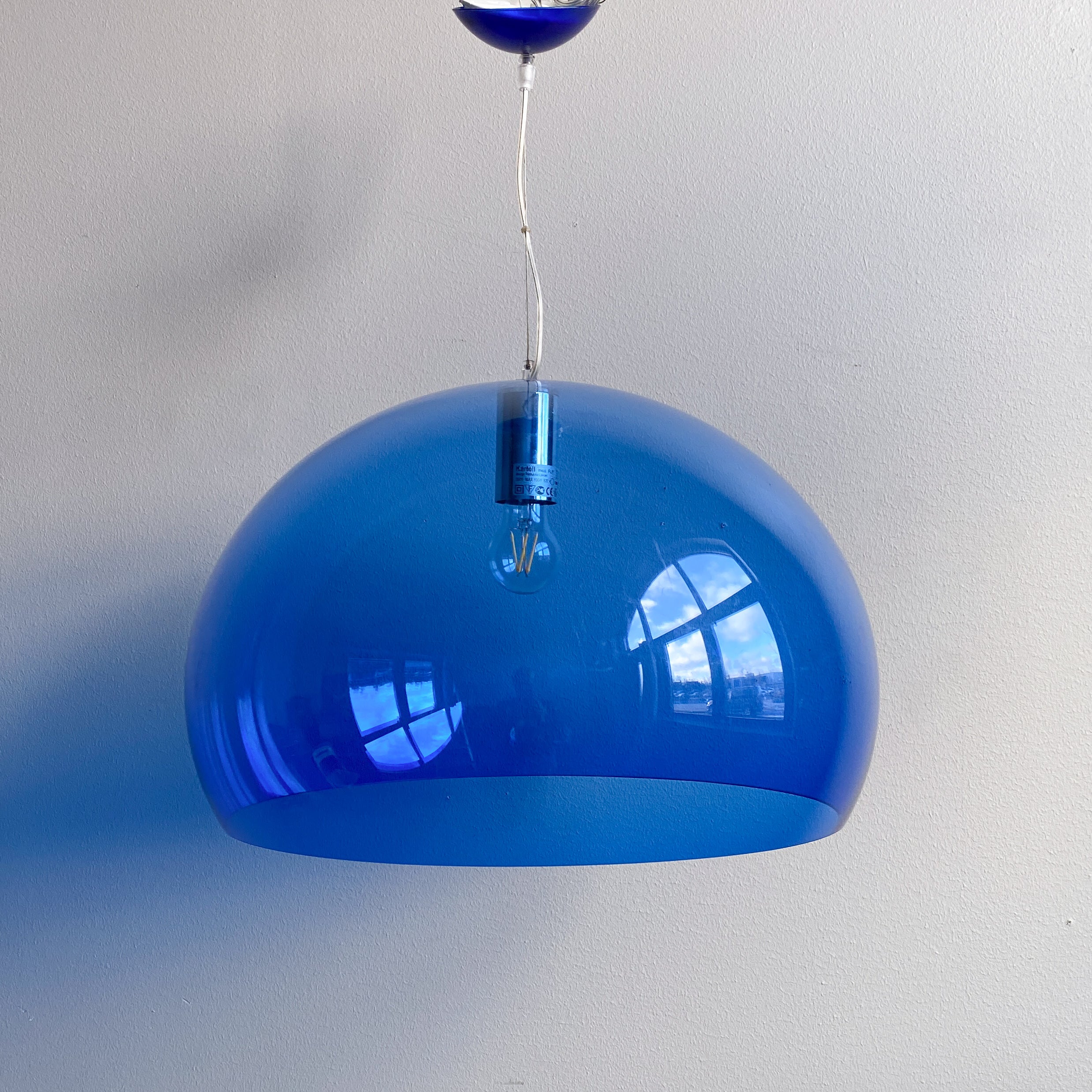 Taklampa FL/Y Kartell Vintagebyrån Second hand Varberg