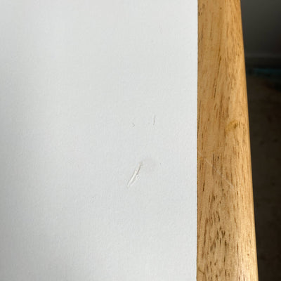 Slagbord med vit laminatskiva, 80-tal
