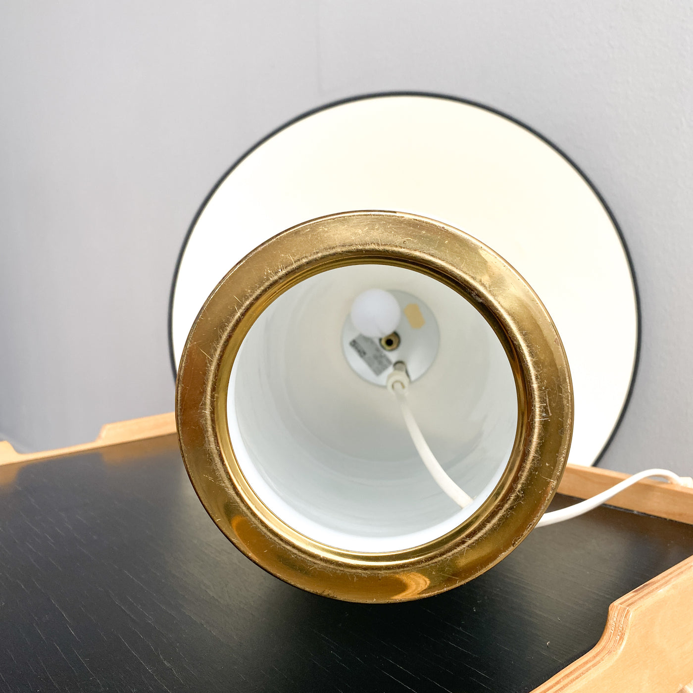 Bordslampa med belysning i foten - IKEA, 80-tal