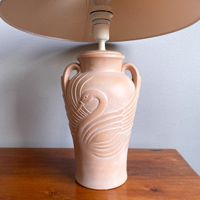 Bordslampa med svanmotiv - 80-tal