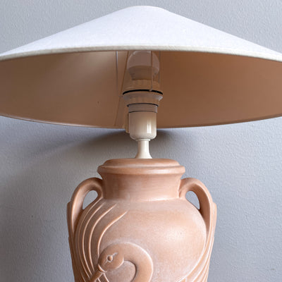 Bordslampa med svanmotiv - 80-tal
