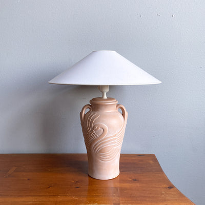 Bordslampa med svanmotiv - 80-tal