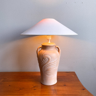 Bordslampa med svanmotiv - 80-tal