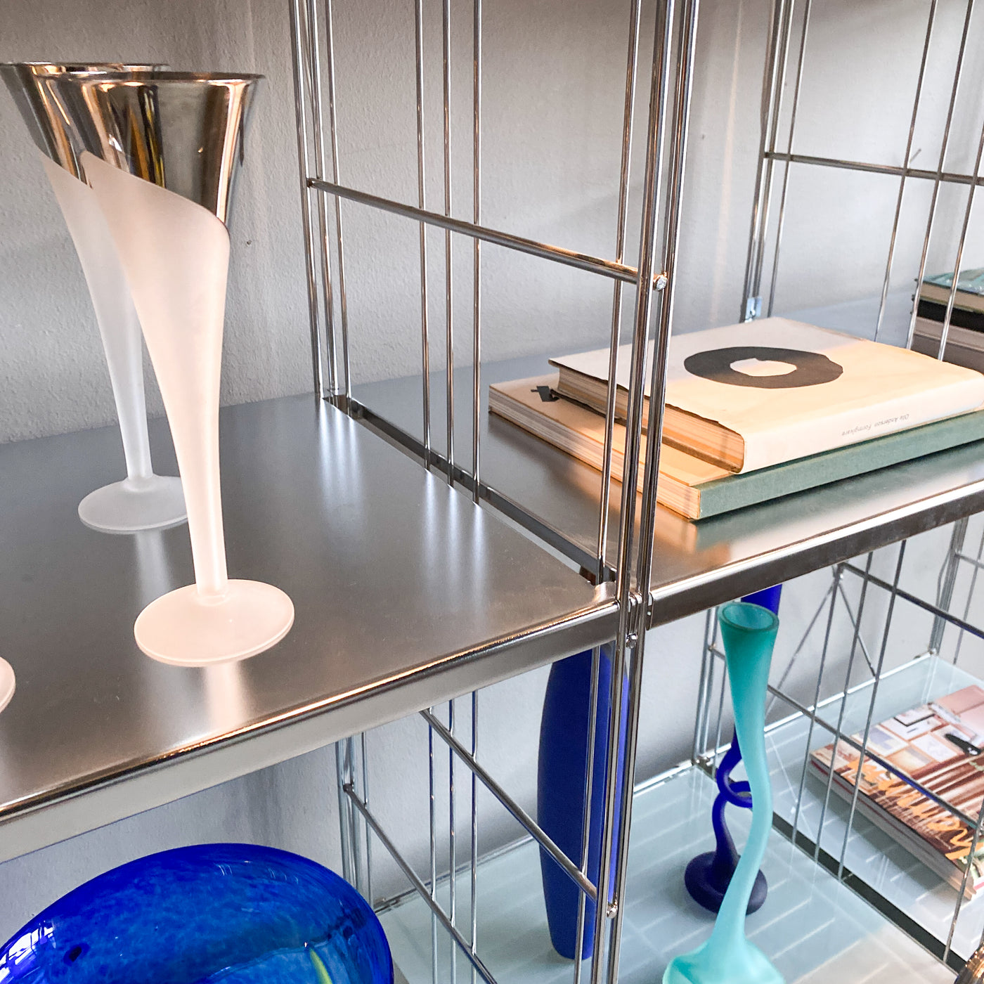 Hyllsystem i metall och glas - Balton, 90/2000-tal