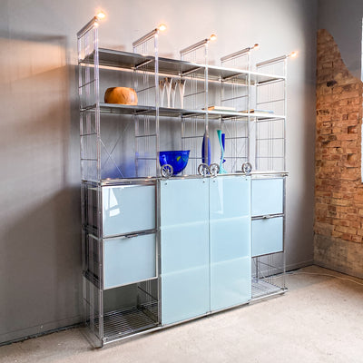 Hyllsystem i metall och glas - Balton, 90/2000-tal