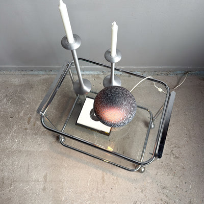 Drinkvagn i krom och glas