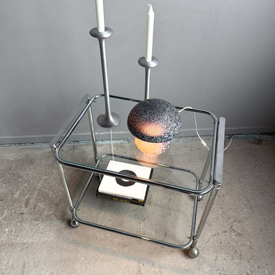 Drinkvagn i krom och glas