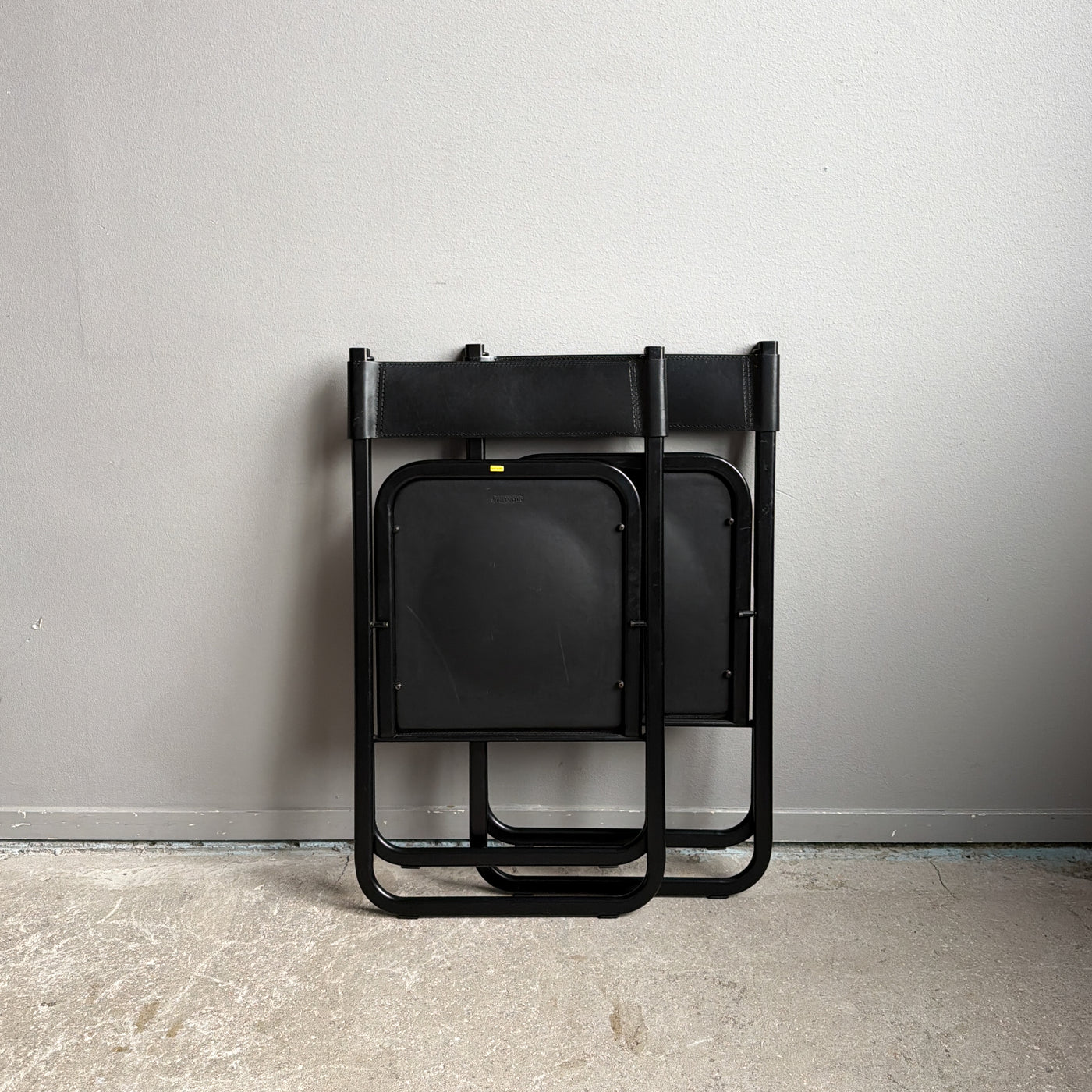 Klappstol i skinn - Tamara, Arrben, Italien, 80-tal