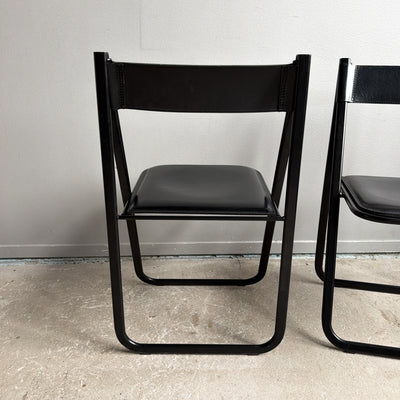 Klappstol i skinn - Tamara, Arrben, Italien, 80-tal