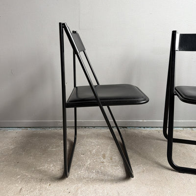 Klappstol i skinn - Tamara, Arrben, Italien, 80-tal