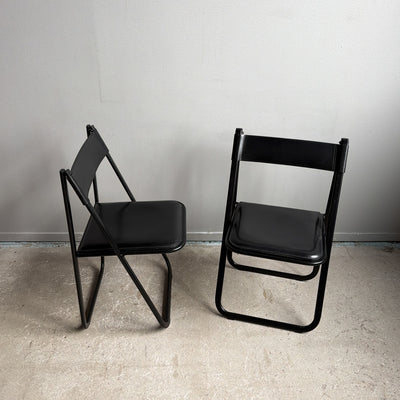 Klappstol i skinn - Tamara, Arrben, Italien, 80-tal