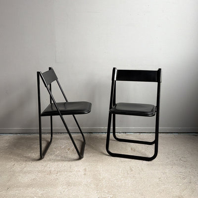 Klappstol i skinn - Tamara, Arrben, Italien, 80-tal