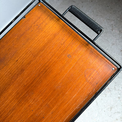 Brickbord i teak och metall - 50/60-tal