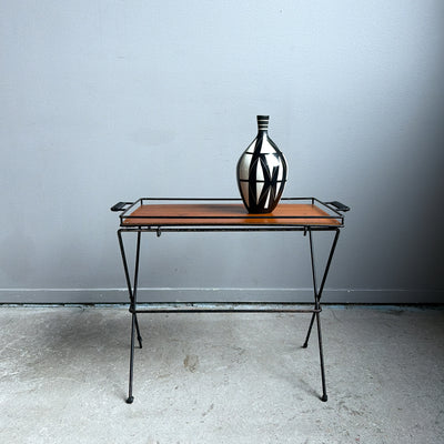 Brickbord i teak och metall - 50/60-tal