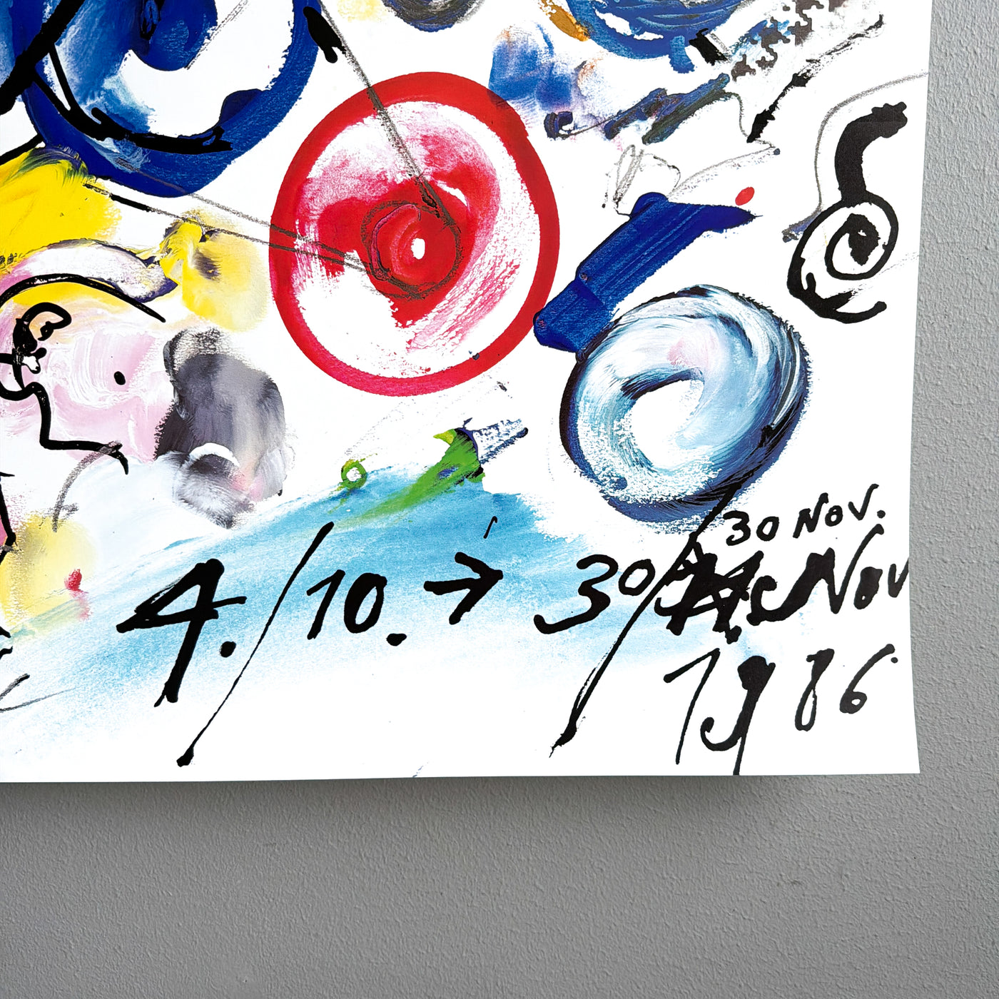 Utställningsaffisch Jean Tinguely, Louisiana Museum, 1986