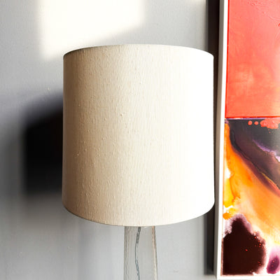 Hög bordslampa med glasfot, 60/70-tal