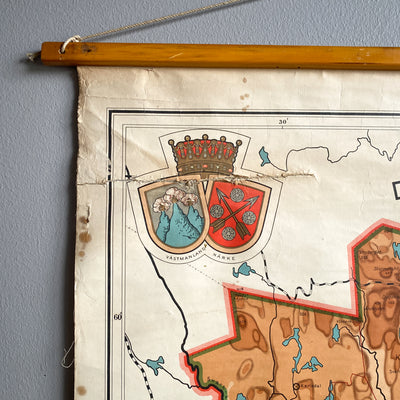 Skolkarta över Västmanland och Närke 1921