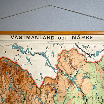 Skolkarta över Västmanland och Närke 1921