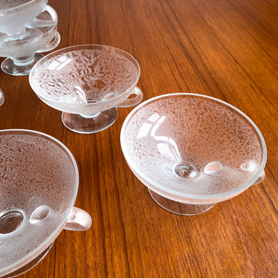 13 st dessertskålar Johansfors glasbruk