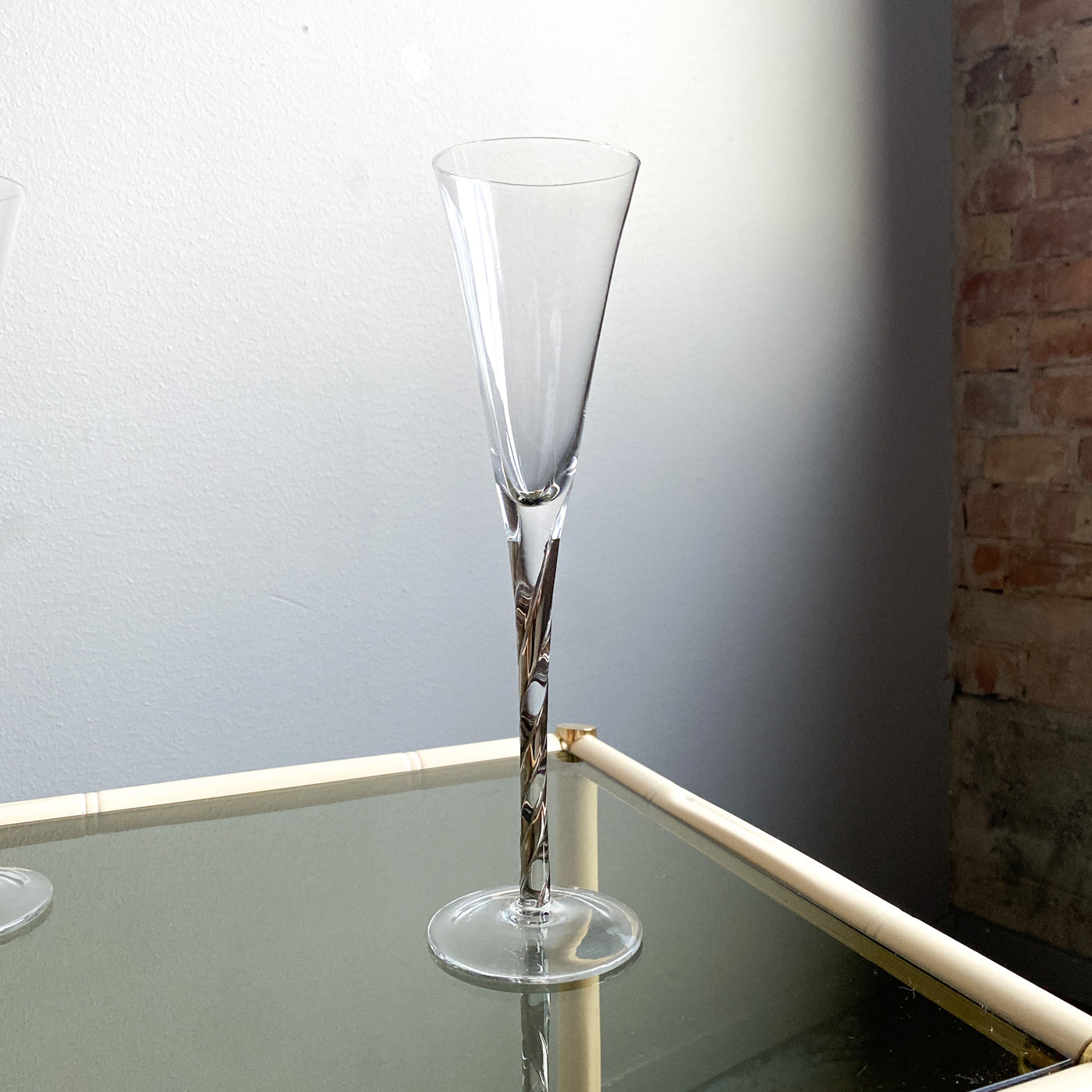 4 höga champagneglas