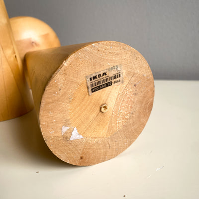 Paret ljusstakar i trä - IKEA 90-tal