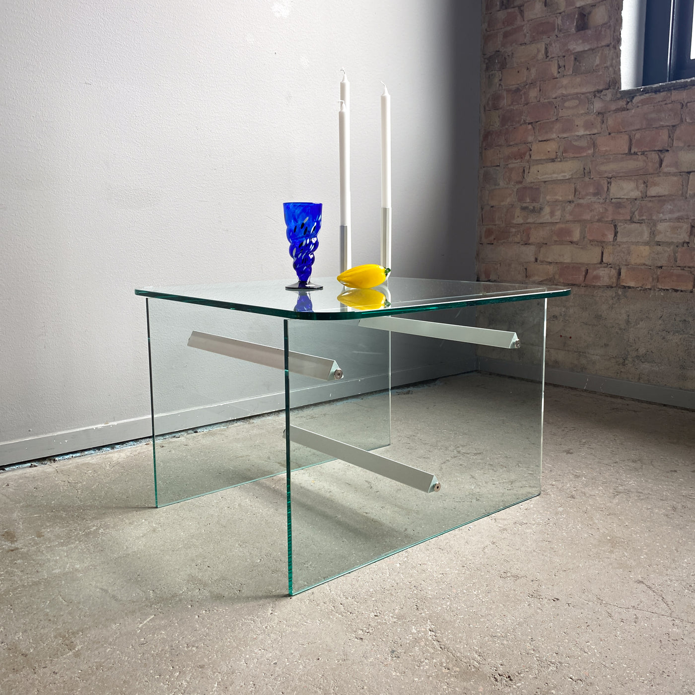 Soffbord i glas, 80-tal