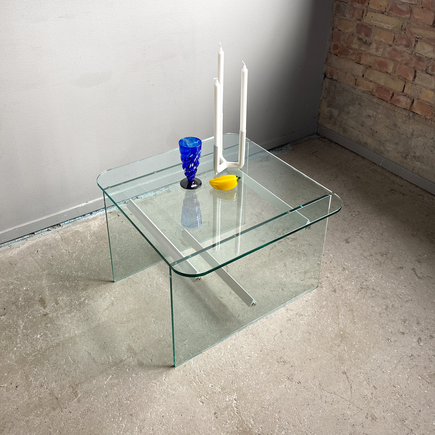 Soffbord i glas, 80-tal