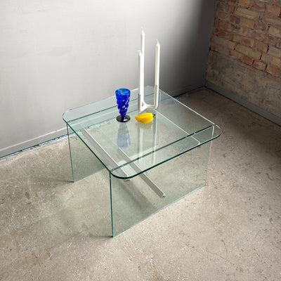 Soffbord i glas, 80-tal