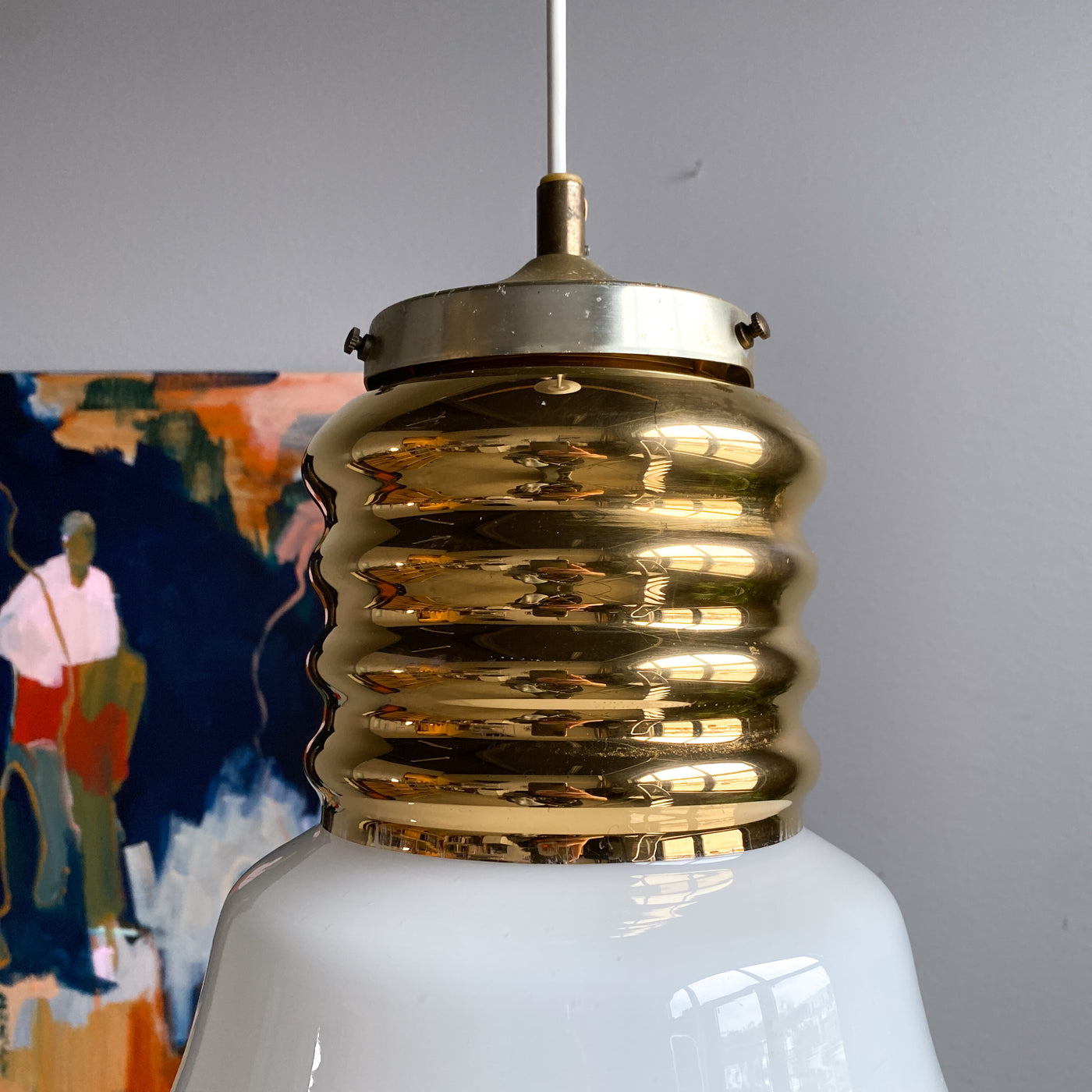 Taklampa i form av stor glödlampa - 60-tal