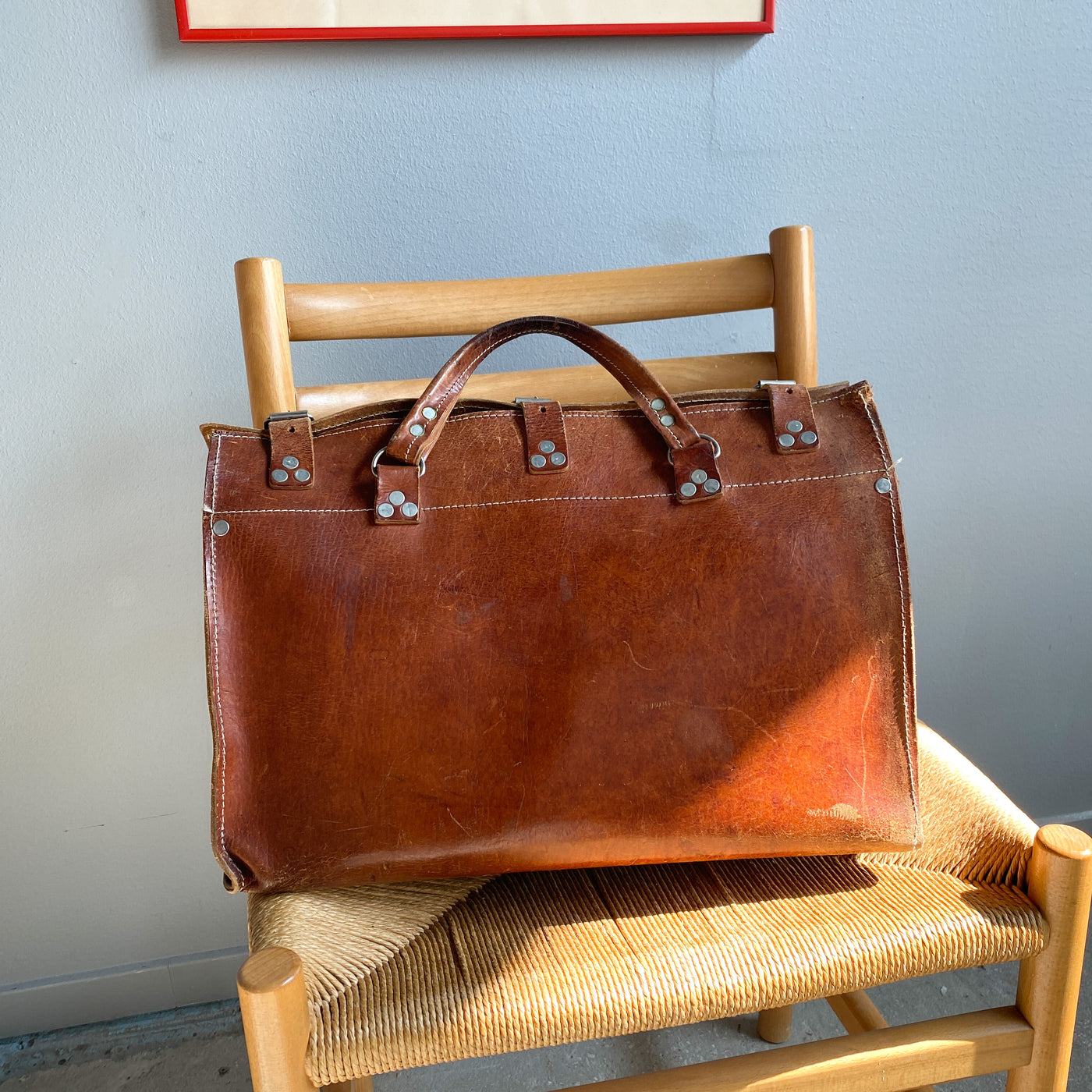 Weekendbag i läder