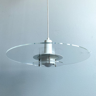 Taklampa i plexi - Cirkel, IKEA 1990