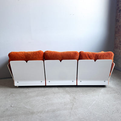 3-sits soffa i orange manchester - 70-tal