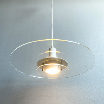Taklampa i plexi - Cirkel, IKEA 1990