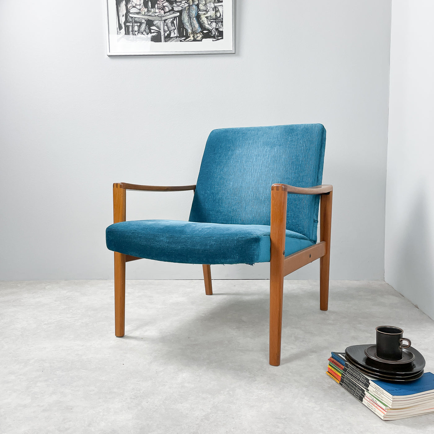 Fåtölj i teak 60-tal