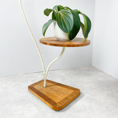Art deco golvlampa med svanhals