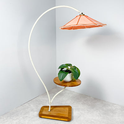 Art deco golvlampa med svanhals