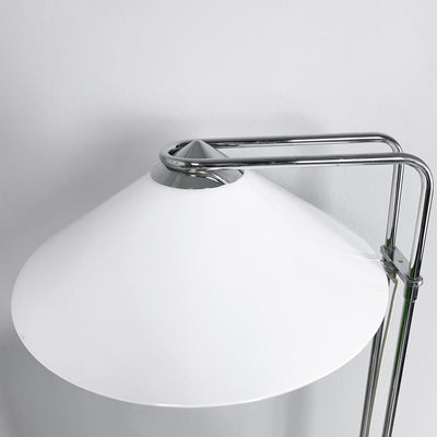 Golvlampa vit och krom