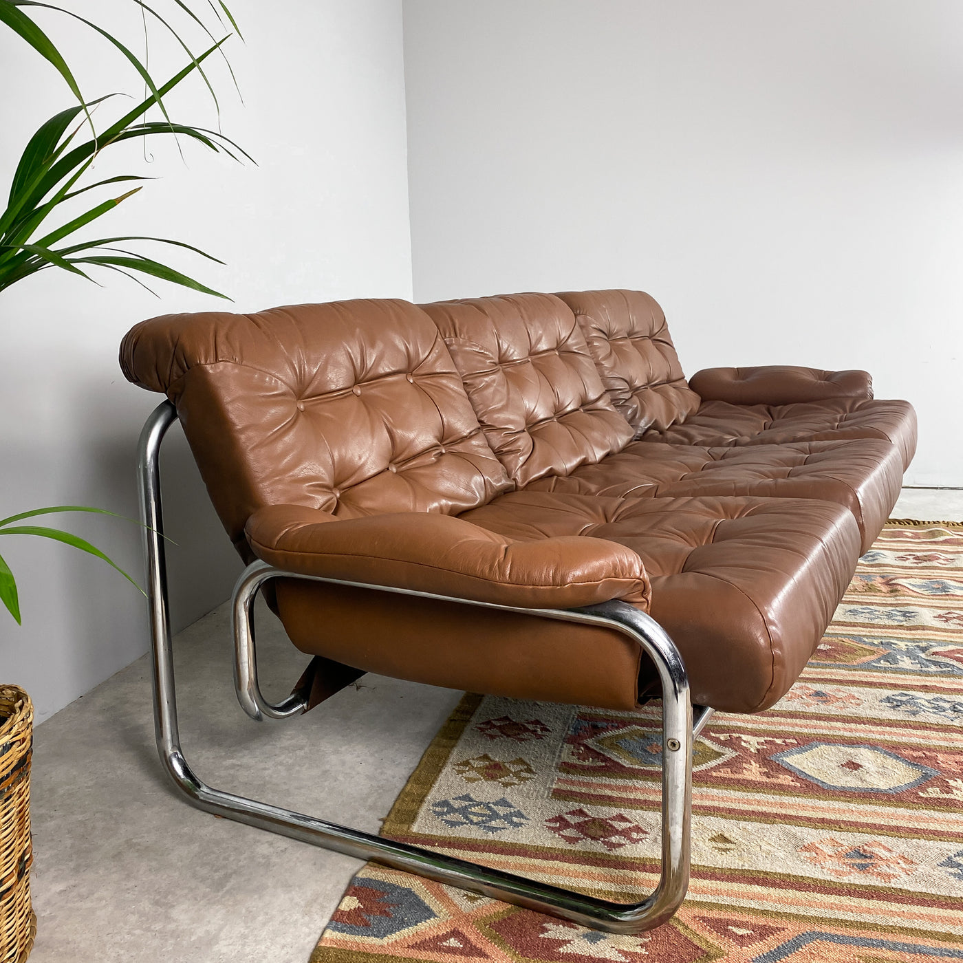 Skinnsoffa "Borkum" John Bertil Häggström IKEA 1978