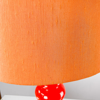 Bordslampa orange glas