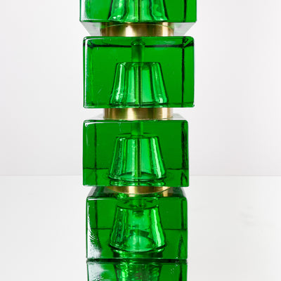 Lampa i grönt glas - Carl Fagerlund, Orrefors