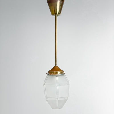 Taklampa mässing och glas