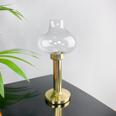 Ljuslykta i glas och mässing - Ateljé Lyktan