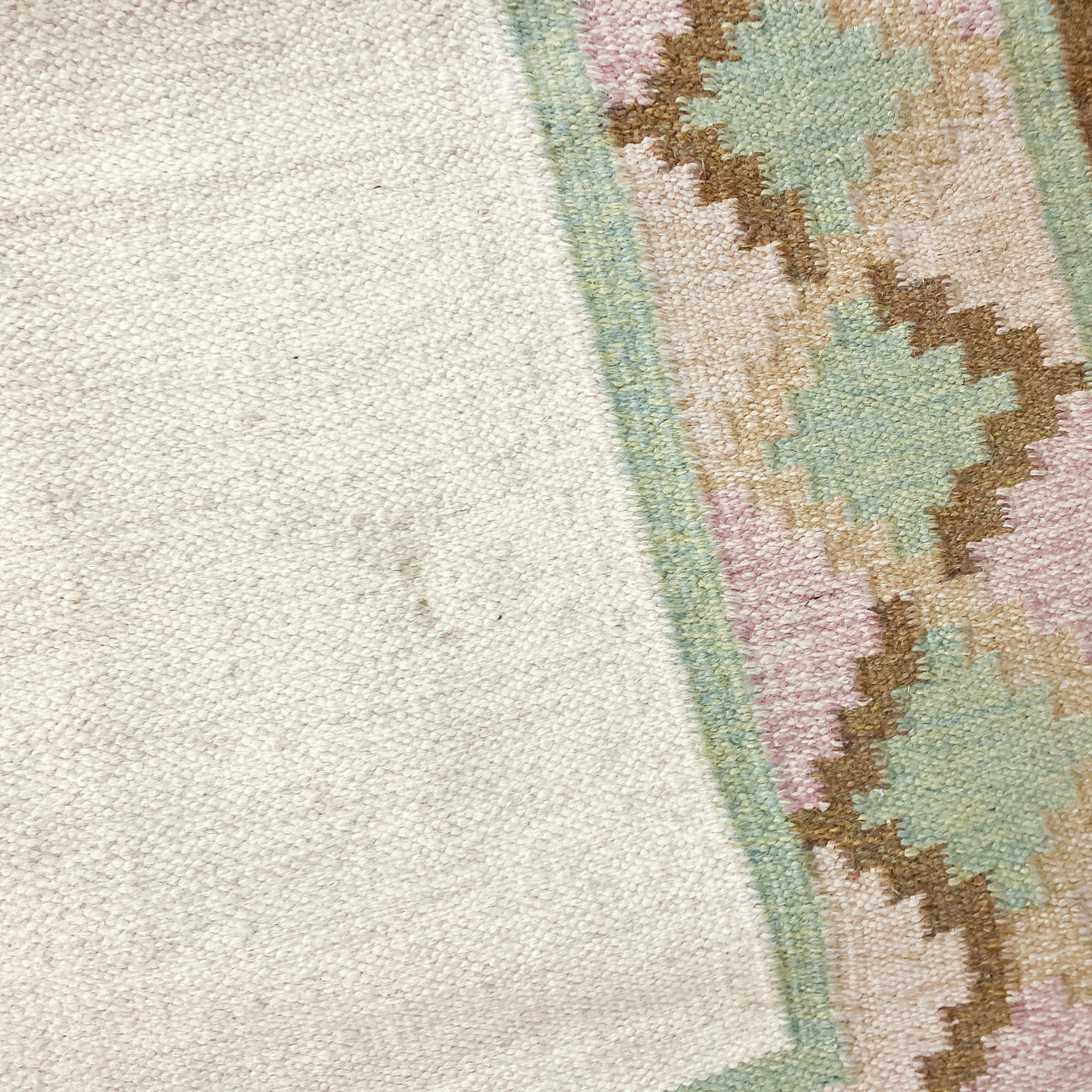 Röllakanmatta beige, brun, grön, rosa