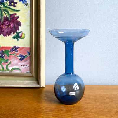 Vas/vattenljusstake Lindshammar glasbruk