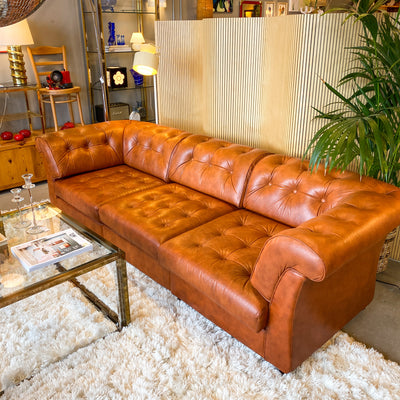 Modulsoffa i skinn - 5 delar