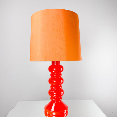 Bordslampa orange glas