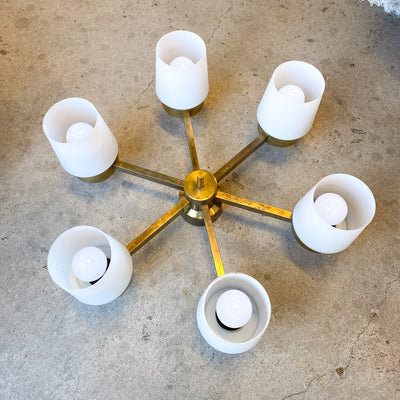 Taklampa i mässing och glas, Fagerhults Belysning