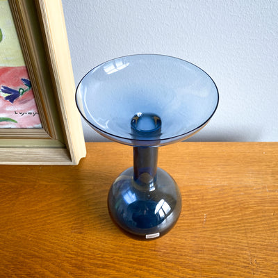 Vas/vattenljusstake Lindshammar glasbruk