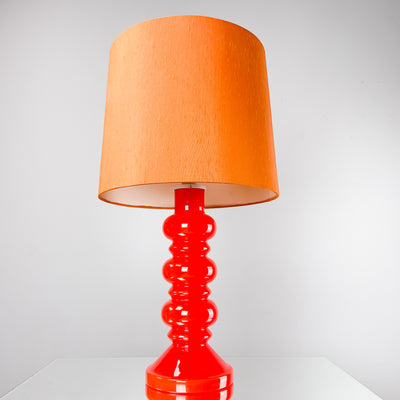 Bordslampa orange glas