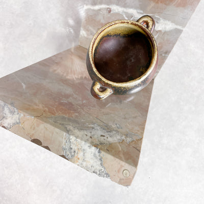 Soffbord i glas och marmor